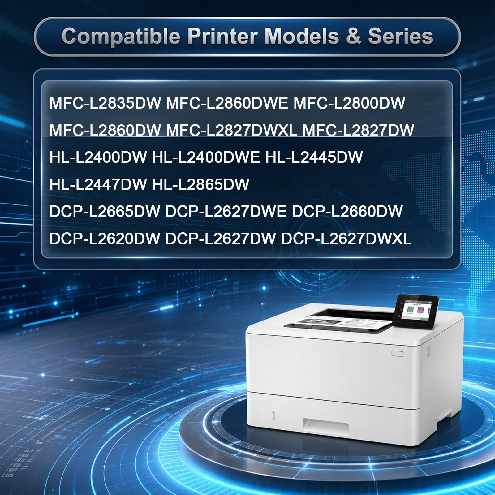 Unità Tamburo DR2510 Compatibile per Brother DR 2510 TN2510 15000 pagine per Stampanti HL-L2400DWE HL-L2400DW L2800DW DCP-L2627DWE DCP-L2620DW MFC-L2860DWE DCP-L2627DW DCP-L2665DW,Black-4pack