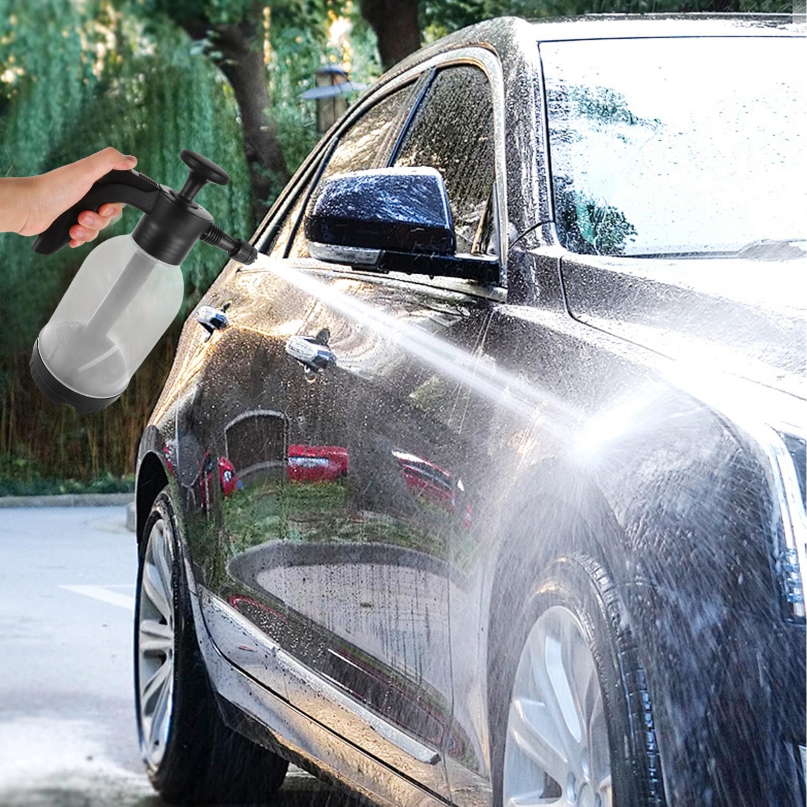 Mikinona Car Hand Pump Sprayer 2l Foam Pump Sprayer for Detailing High Pressure