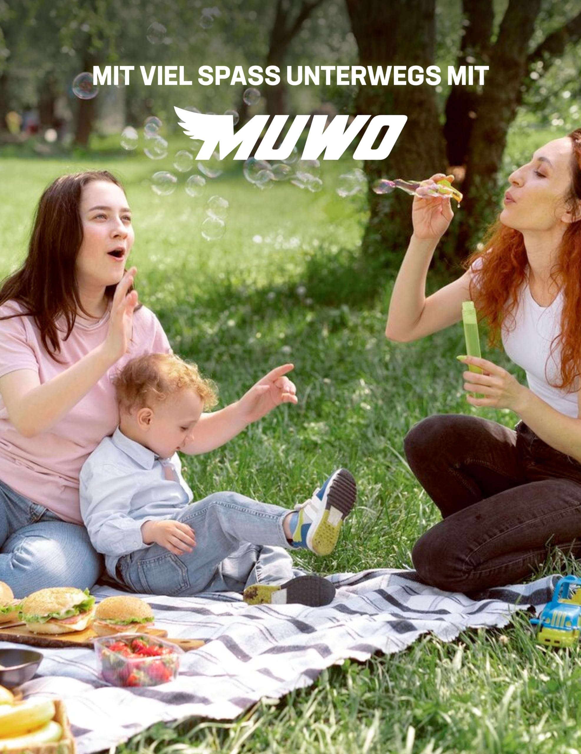 MUWO Carro plegable de 90 x 52 x 55 cm, carro de mano para un transporte cómodo con hasta 100 litros de volumen, soporta hasta 110 kg y ruedas delanteras giratorias 360° (azul/negro)