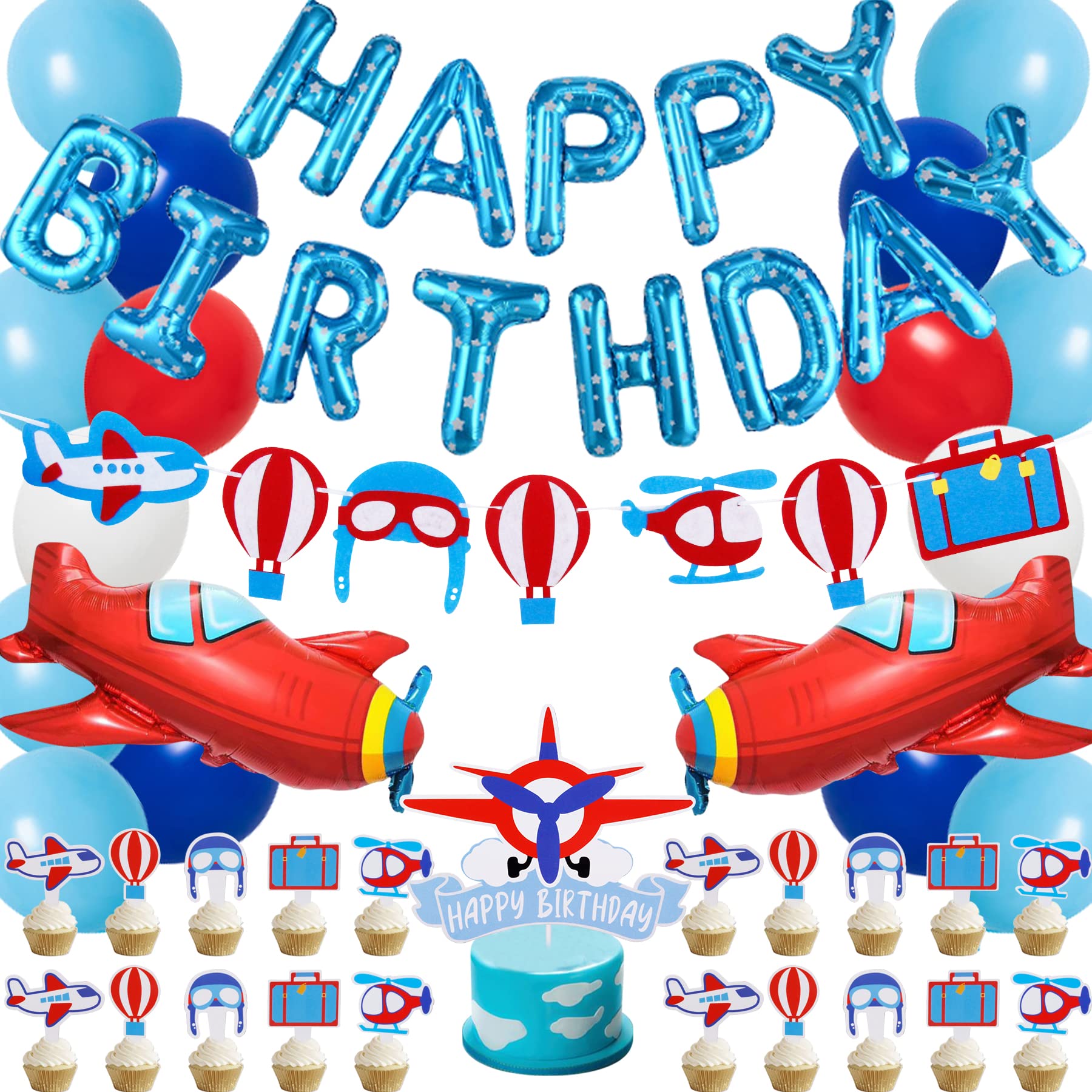 Buy Airplane Birthday Party Decorations Supplies for Time Flies, Up up
