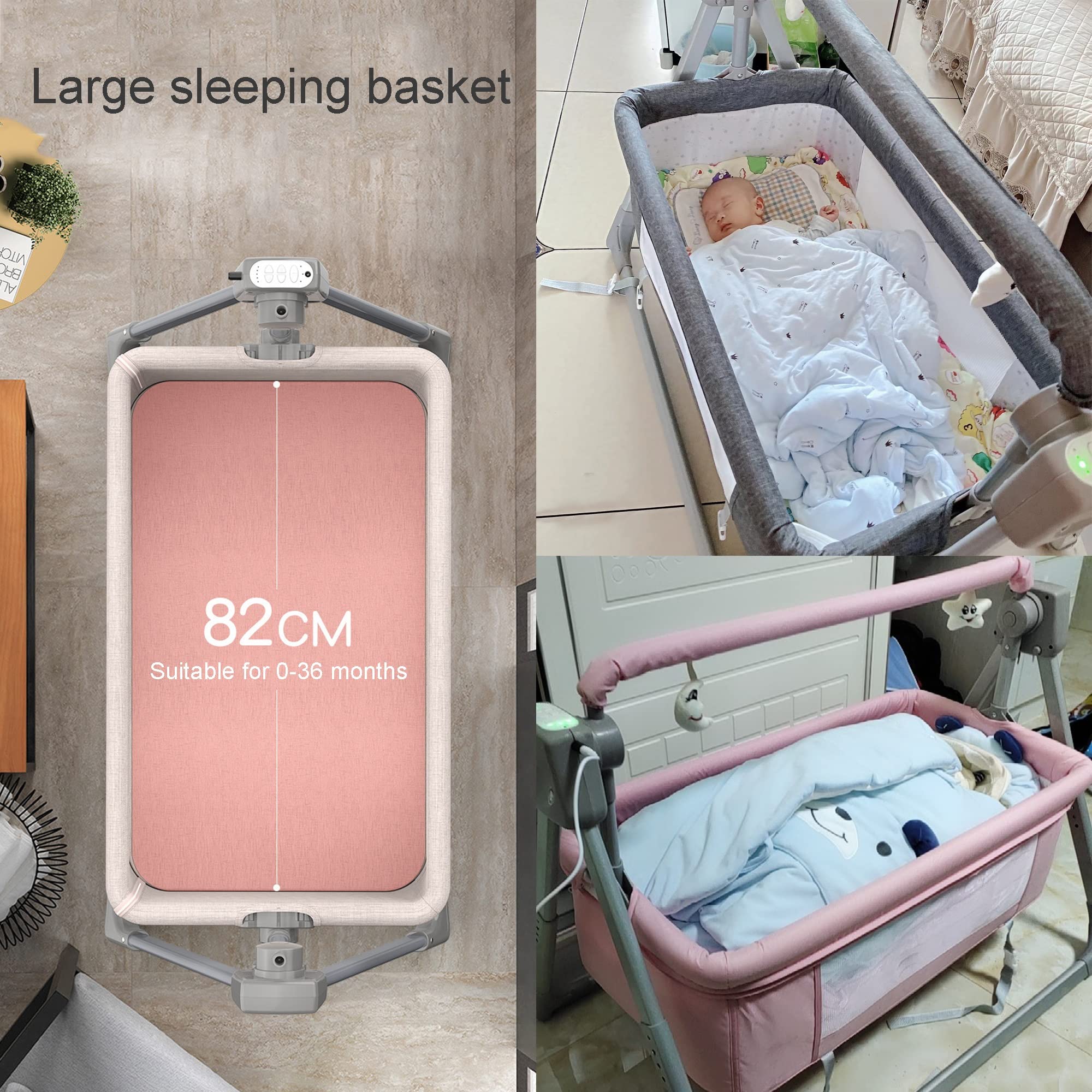 Amazon.co.jp: 3in1多機能スイング 電動ベビーバウンサー ベビーベッド