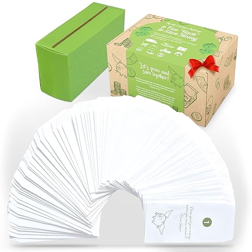 100 Envelopes Money Saving Box Challenge - Saving Money Organizer for Cash for Saving - Money Gift Box Ideas