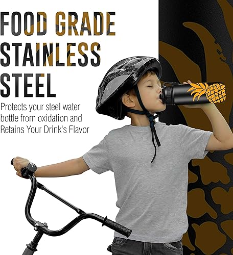 Miniatura 4 de Life's Easy Botella de agua aislada de acero inoxidable  Botella de agua deportiva con mango de lazo y tapa de popote de silicona biónico  Frasco al