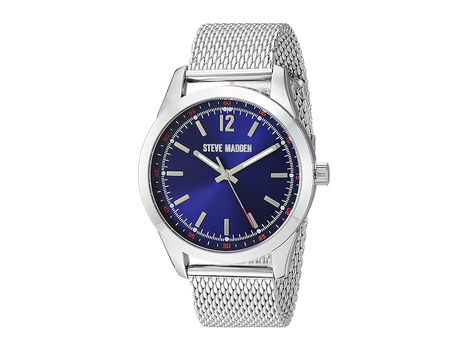 

Steve Madden Dial Mesh Band Watch (Purple/Silver) Watches