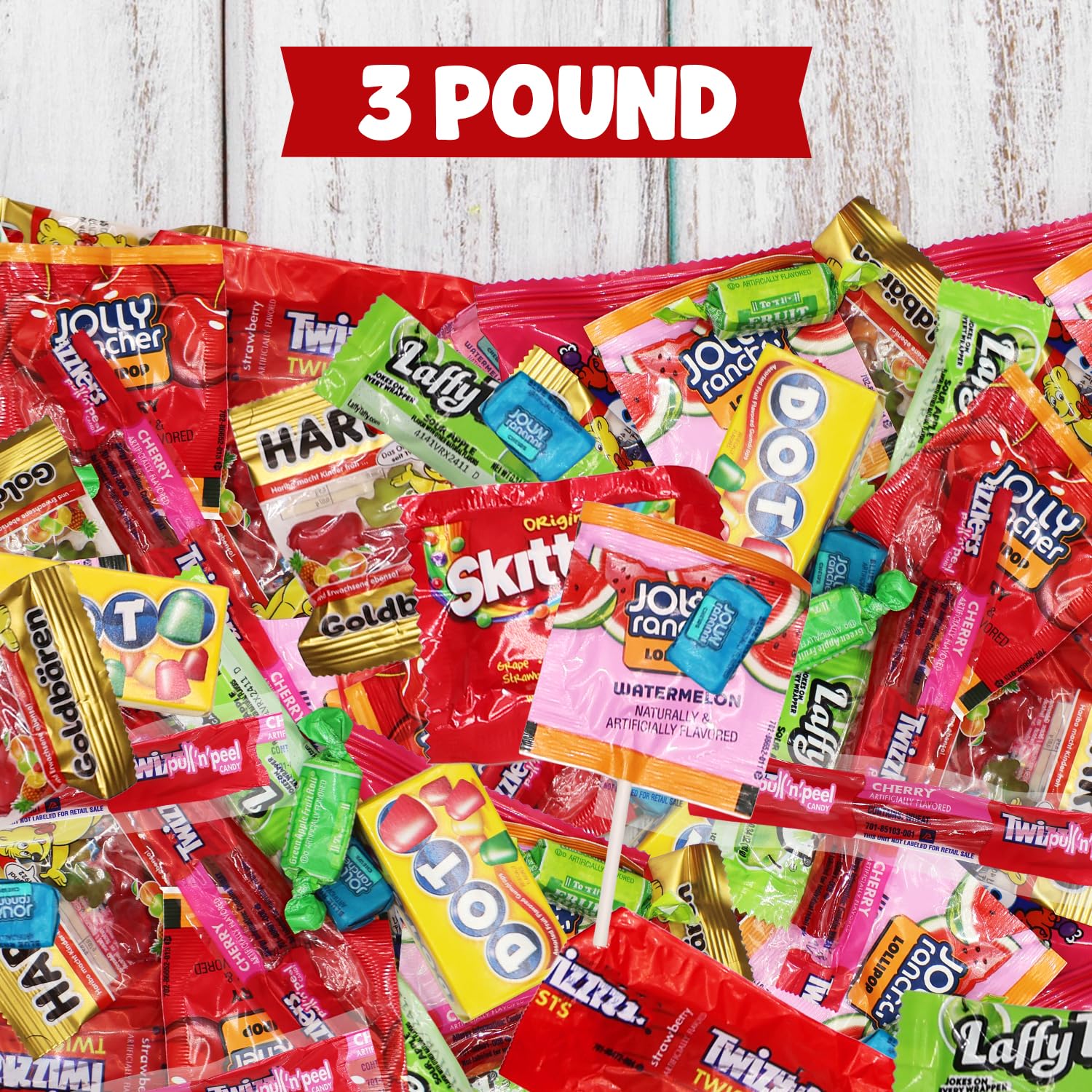 Bulk Assorted Candy Mix Individually Wrapped - 3 lb Candies Variety Pack For Pinara Fillers, Candy Favors, School Snacks & Office Treats