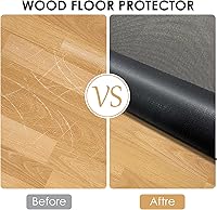 Vista 2 de Kuyal Tapete para Silla de Oficina para Piso de Madera Dura, 36" x 48" Tapete Resistente para Silla de Escritorio para Oficina y Hogar