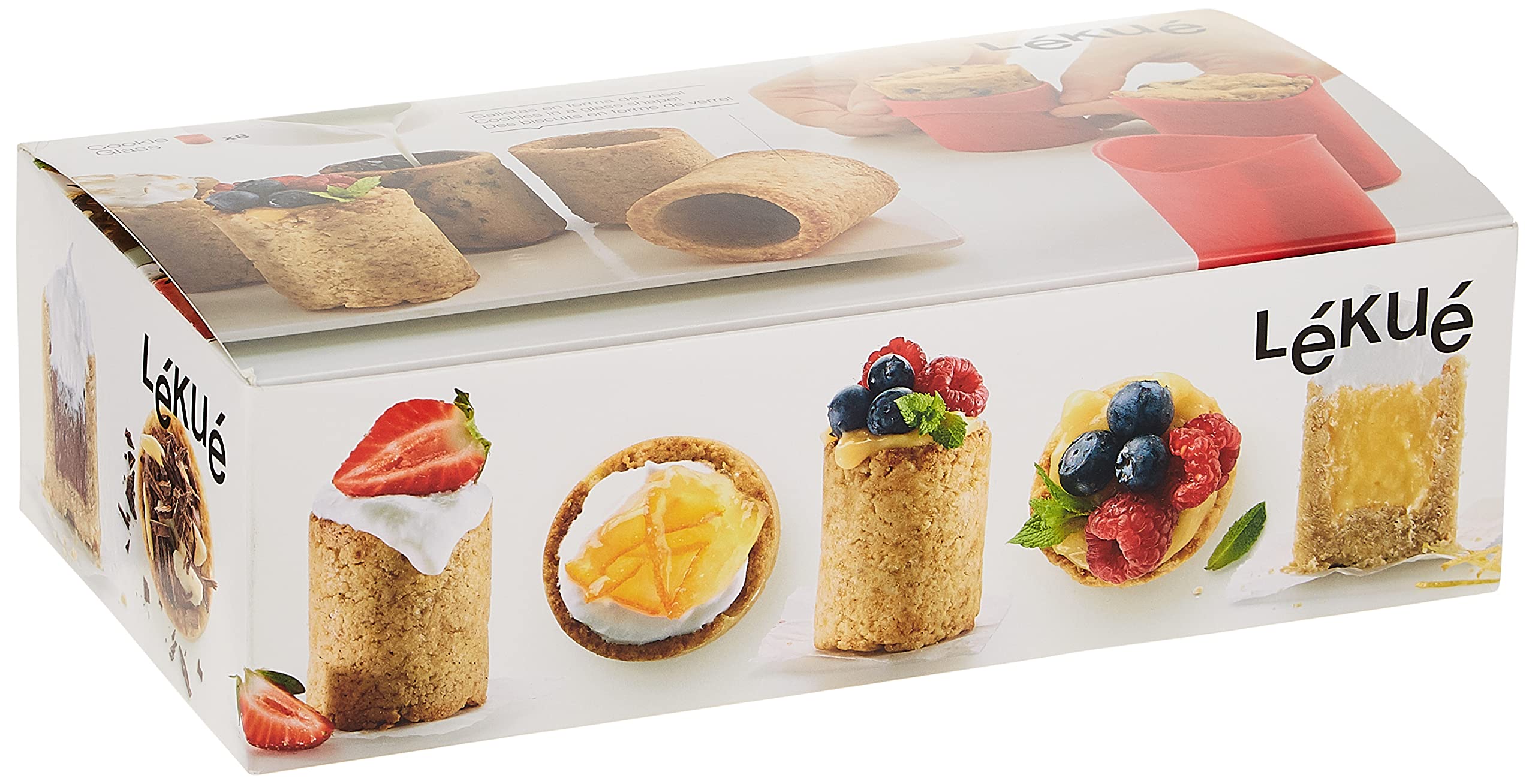 Amazon | Lekue クッキーショット ガラス型 ベーキング型 8個セット