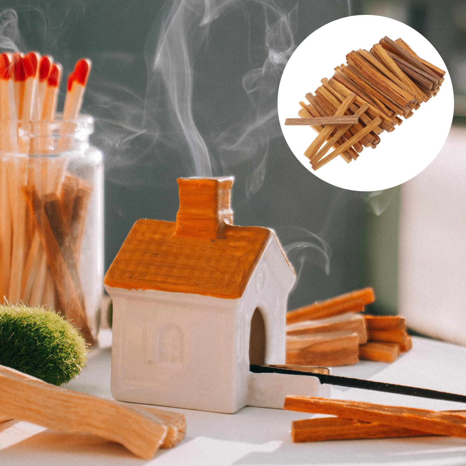 SHINEOFI Bastoncini di Incenso per Meditazione in Legno di Sandalo Naturale, Strisce Profumate 250g per Yoga, Sala Meditazione e Purificazione Dell’aria, Confezione Regalo Aromatico
