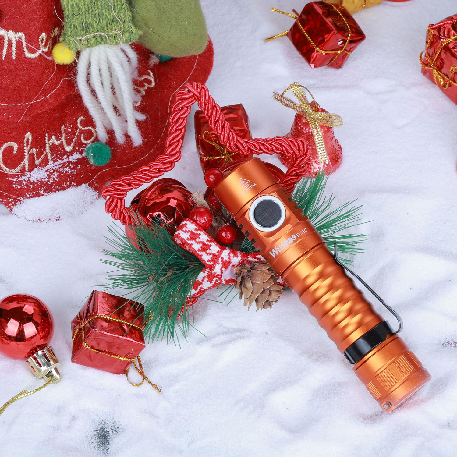 Wurkkos FC11C Orange LED Torch, 1300 Lumens Super Bright LED Torch, 90 CRI, USB C Cordless Flashlight, Fc11c-orange-5000k - Image 2