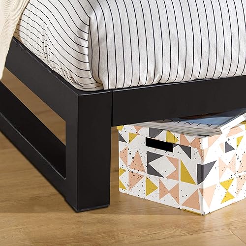 Miniatura 5 de ZINUS Trisha - Marco de cama de plataforma de metal de 7 pulgadas con cabecero, soporte de listones de madera, no necesita somier, fácil montaje,