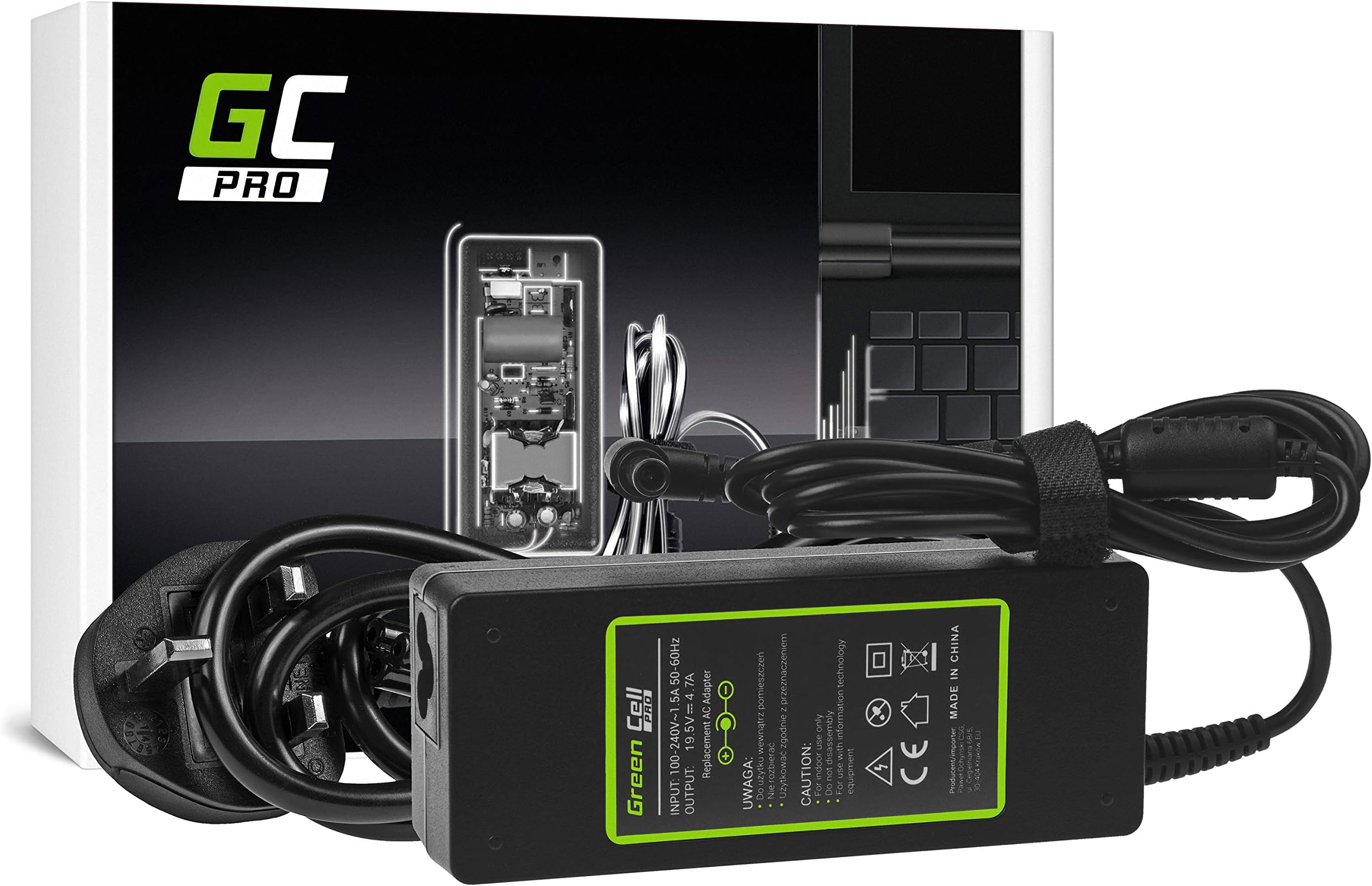 GC PRO AC Adapter for Sony Vaio PCG-C1XN PCG-C1XS PCG-F150 PCG-F160 PCG-F180 Laptop Notebook Charger Power Supply (19.5V 4.7A 90W)