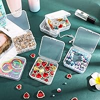 Vista 5 de 6 Piezas Mini Cajas de Almacenamiento de Cuentas Transparentes de Plástico para Coleccionar Artículos Pequeños, Cuentas, Joyas, Tarjetas de Visita