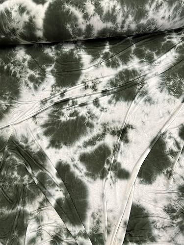 Miniatura 6 de The Yard - Tela de punto de jersey con teñido anudado  Elástico en 4 direcciones  Material elástico para coser  Tela elástica de poliéster y algodón