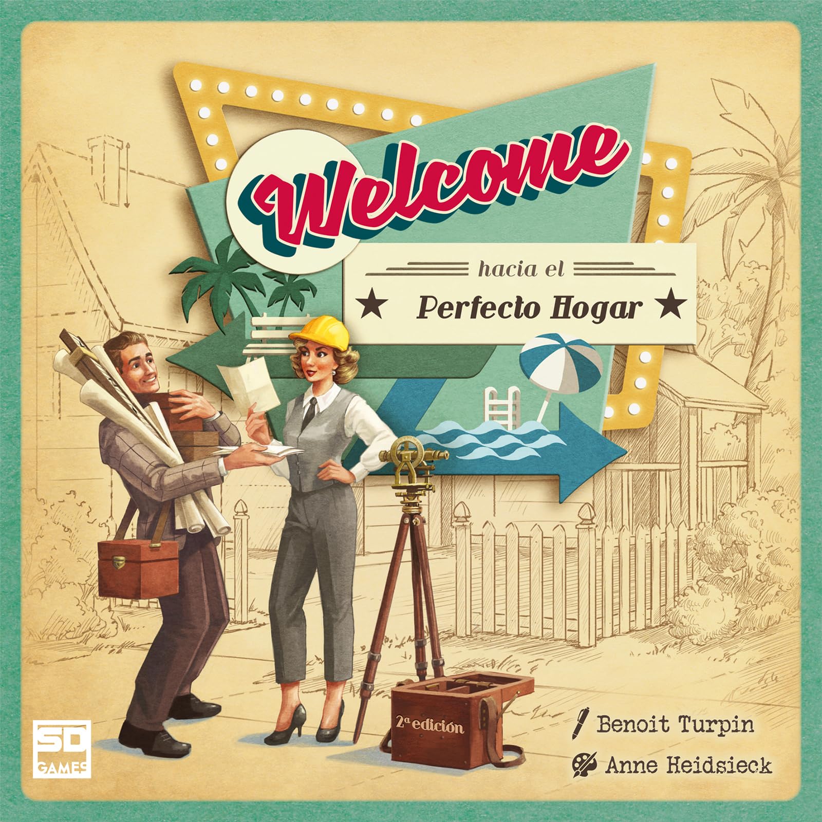 SD GAMES Welcome To... Verso La Casa Perfetta: Gioco Da Tavolo Flip & Write (1-6 Giocatori)