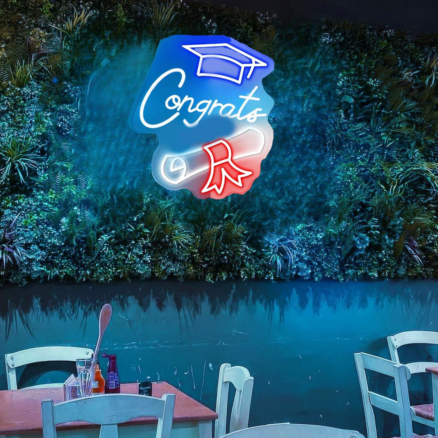 Xusdamyj Congrats Neon Sign, Custom Neon Sign Class of 2025, Graduation Party Decor, Personalized Gift, Color 8 - Image 3