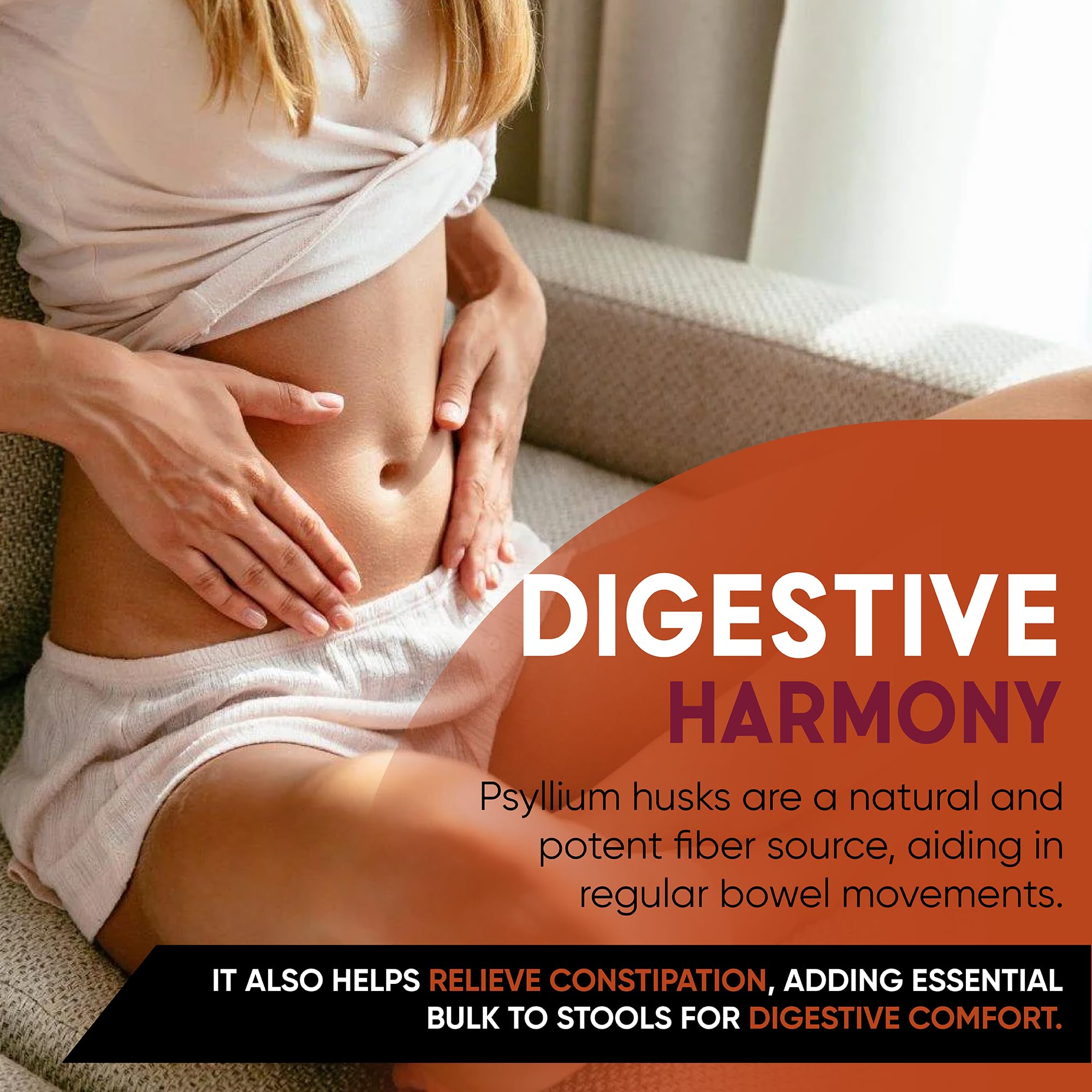 berkley jensen Psyllium Husk Fiber Capsules, 3-in-1 Natural Fiber Supplement for Men & Women, Daily Psyllium Husk Help Support Digestive Health, Promote Regularity, Made in USA, 300 Count (Pack of 1) — Amazon image 4