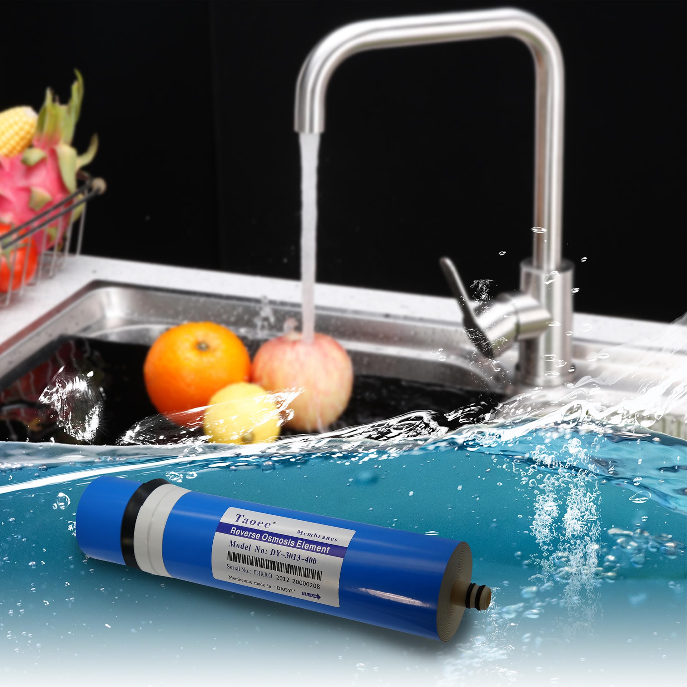 Membrana de ósmosis inversa 3013-400G Filtro de agua de repuesto para sistema de filtro de agua 400 GPD RO Membrana
