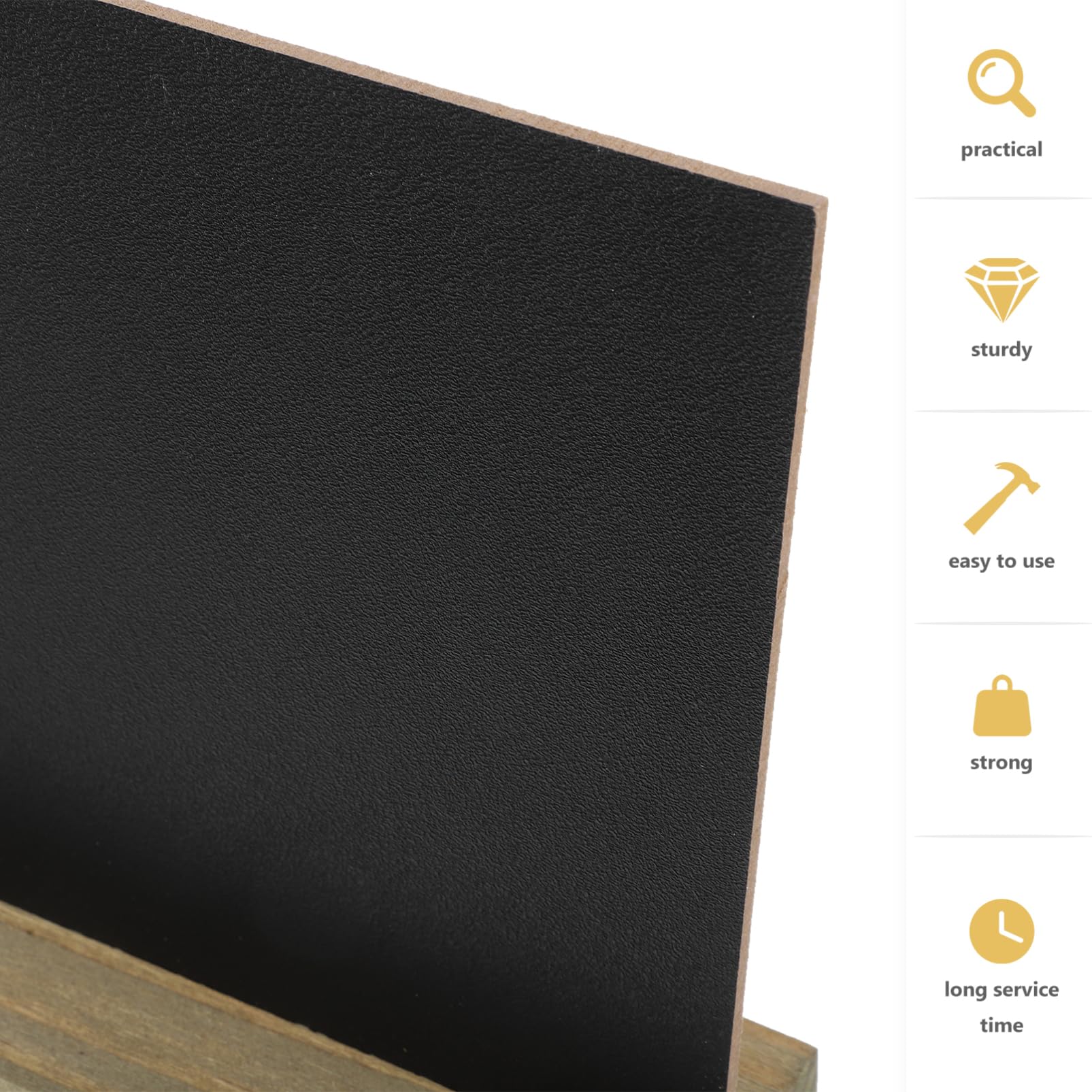 Luxshiny 10pezzi Lavagna in Legno Mini con Supporto per Uso da Tavolo Piccola Lavagna Decorativa per Messaggi per Bar Buffet Etichette Alimentari