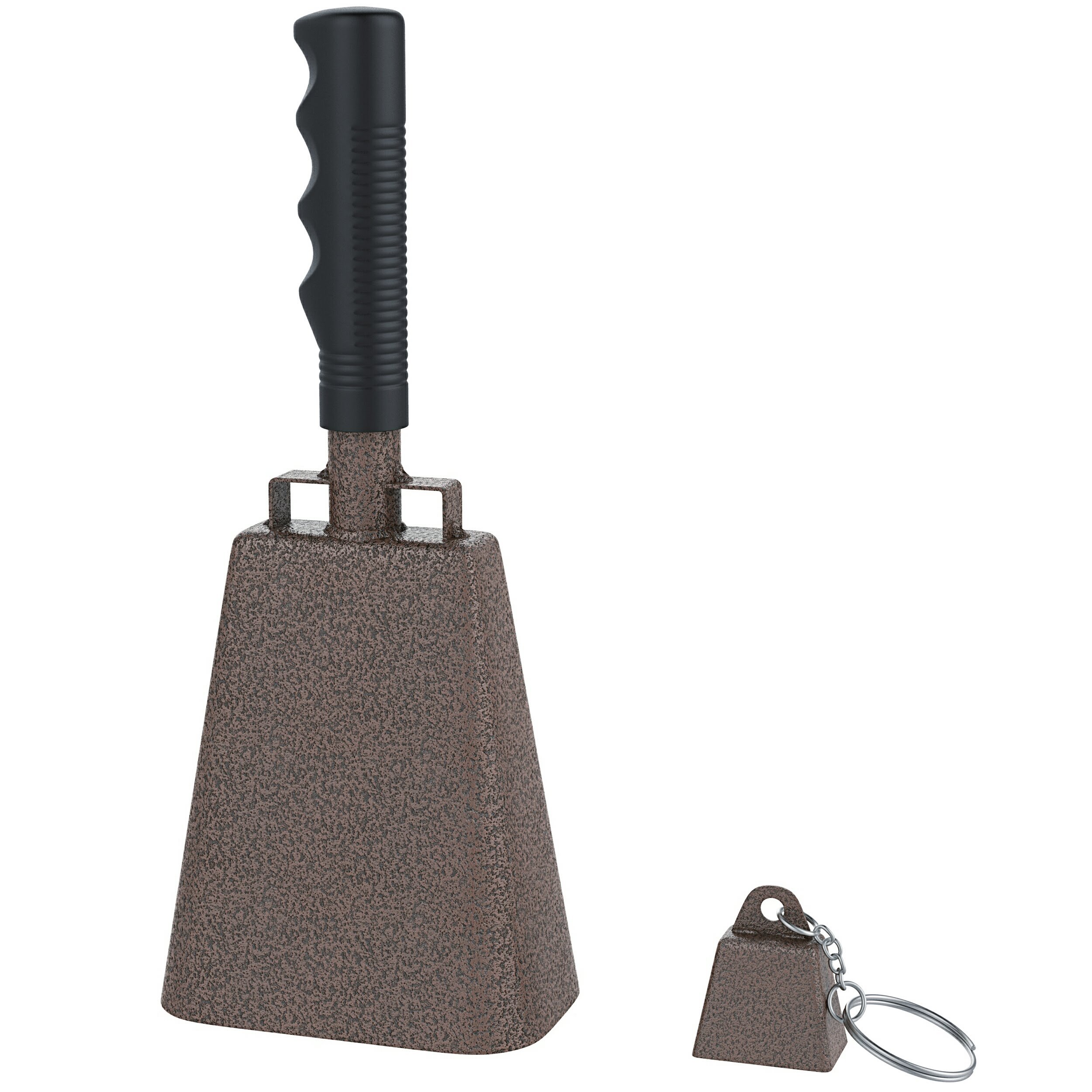 10 Inch Steel Cowbell with Handle, Comes with Mini Call Bell