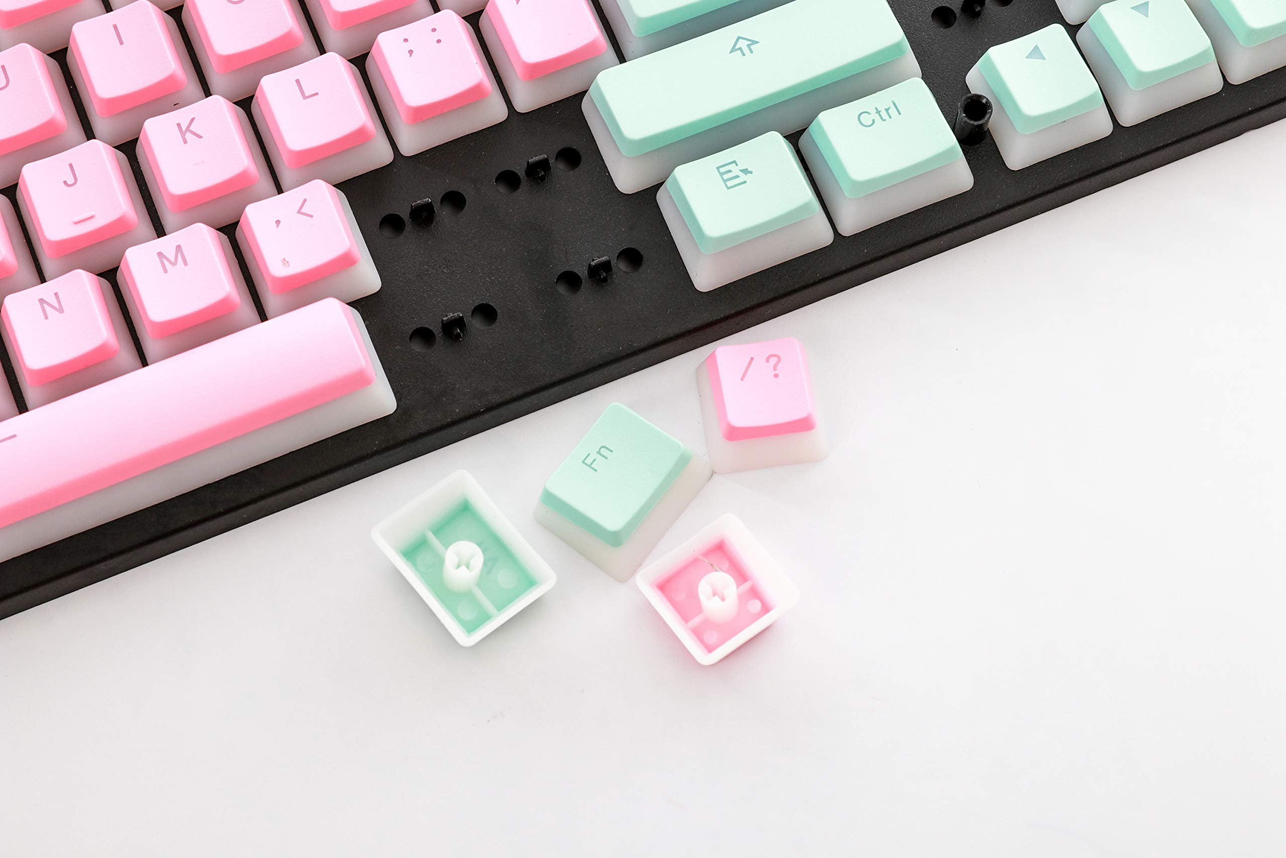 HK Gaming Pudding Keycaps Set Doubleshot PBT Keycap Set Full 108