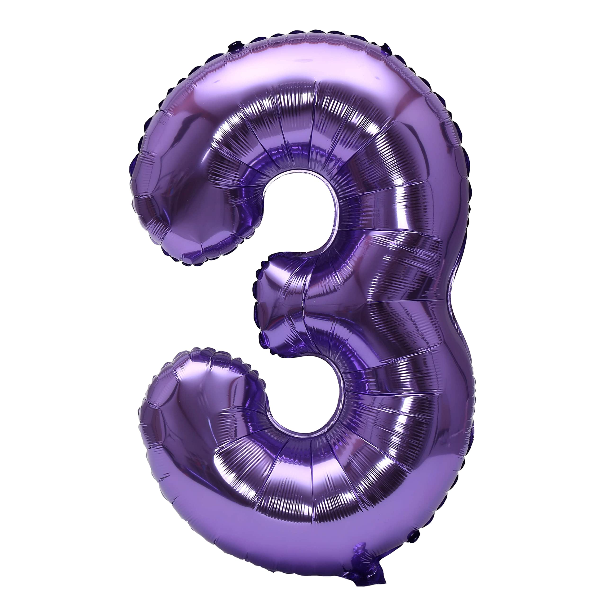 YPSelected 32 Inch Large Foil Helium Number Balloon Birthday Wedding Party 0-9 (Purple, 3)