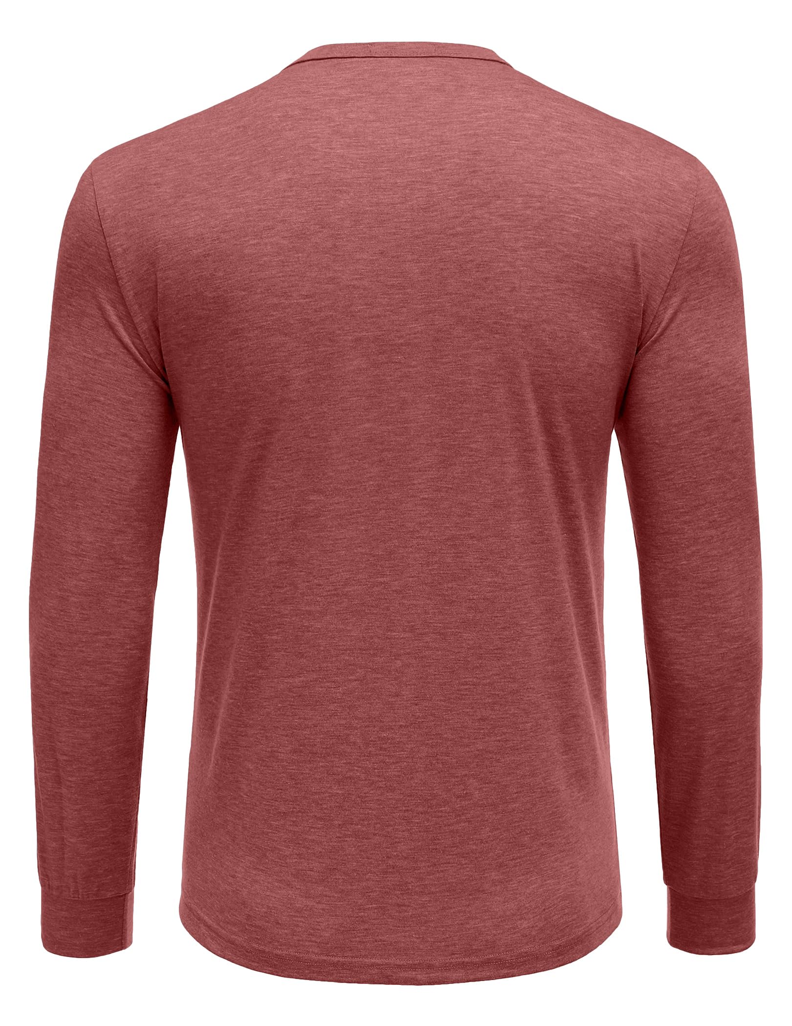 COOFANDY Henley, maglietta da uomo a maniche lunghe, casual, leggera, morbida, elasticizzata, basic