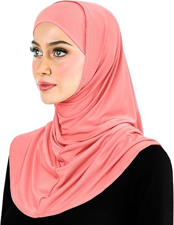 Amira Hijab 2 piece Elastane-Spandex Head Scarf with Underscarf Cap for Women
