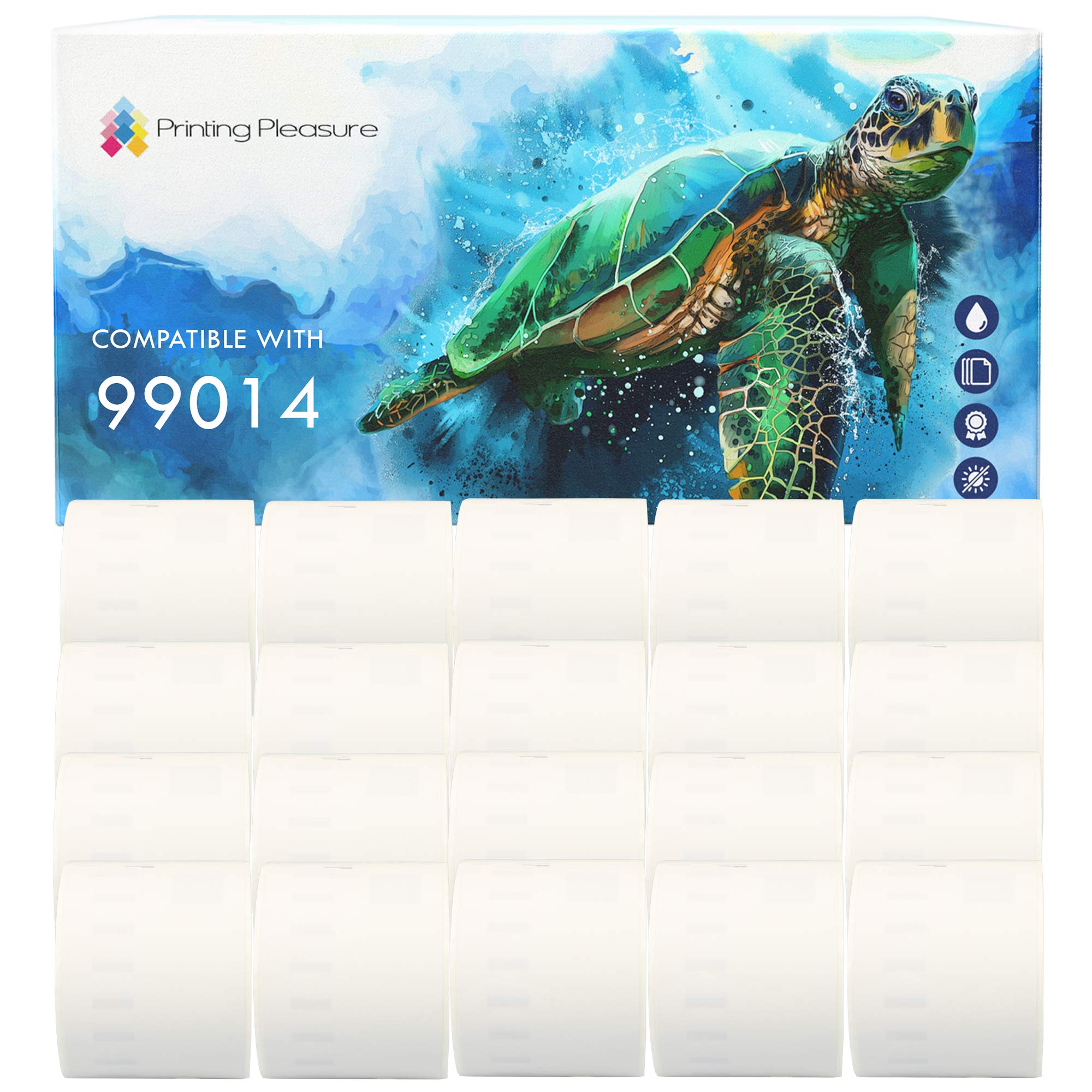 Printing Pleasure 99014 20 Rotoli S0722430 Etichette Adesive per Spedizioni compatibile per Dymo LabelWriter 4XL 450 400 330 320 310 Twin Turbo Duo SLP 450 400 200 120 100 Pro Plus, 54mm x 101mm