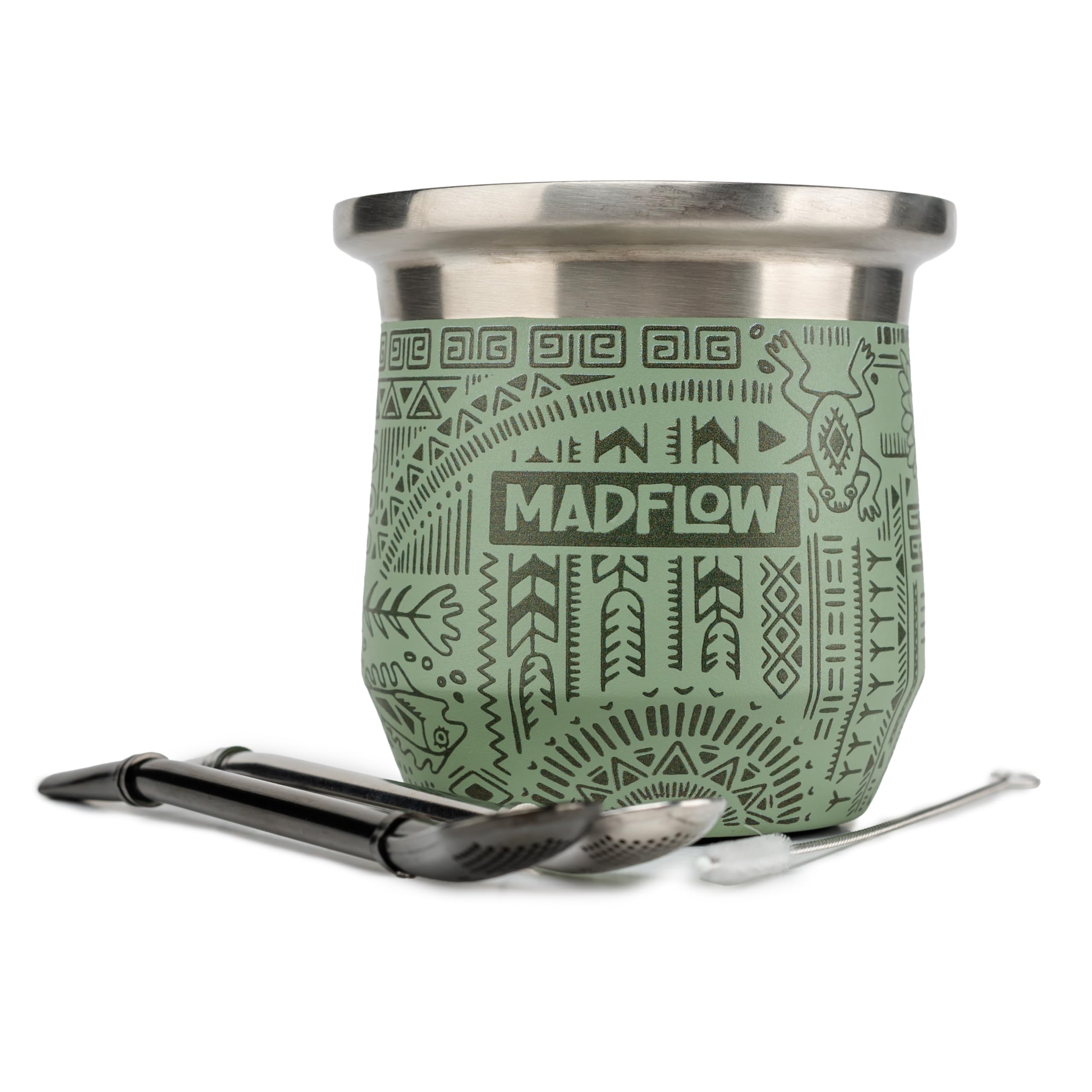 MADFLOW Stainless Steel Mate Cup & Bombilla Set