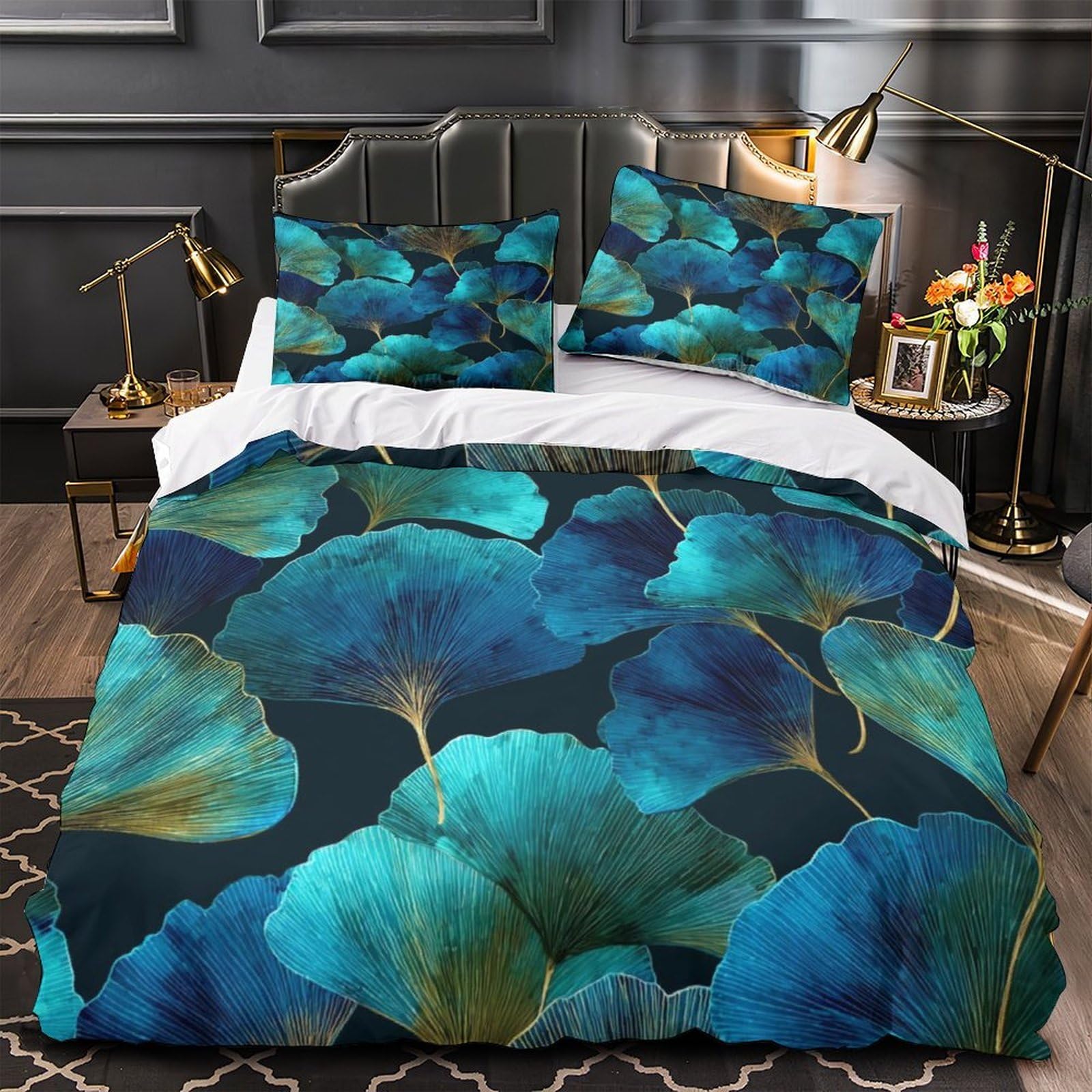 Housse de couette microfbre ultra douce et respirante avec fermeture