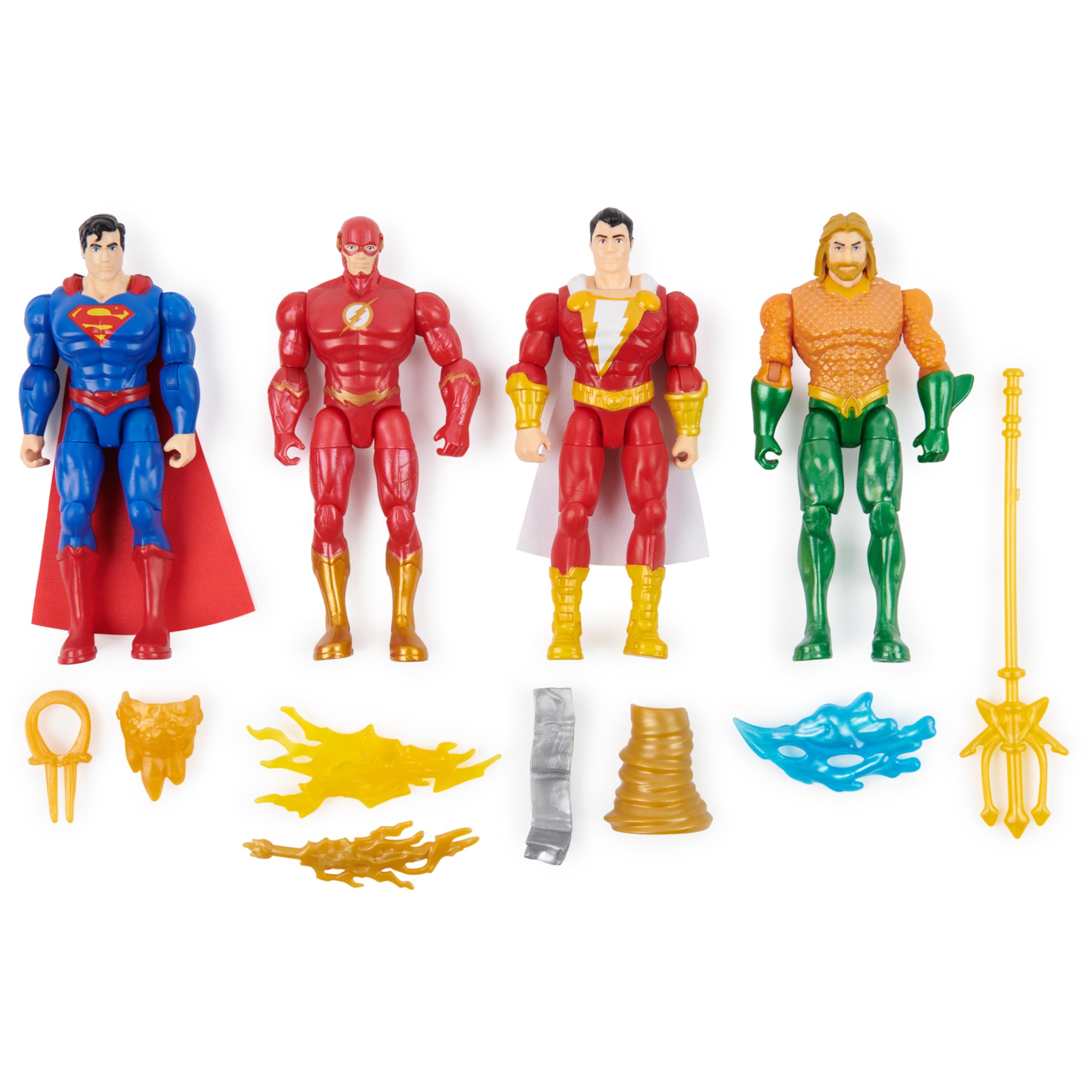 DC Comics 4-Pack Superhero Action Figures with Accessories