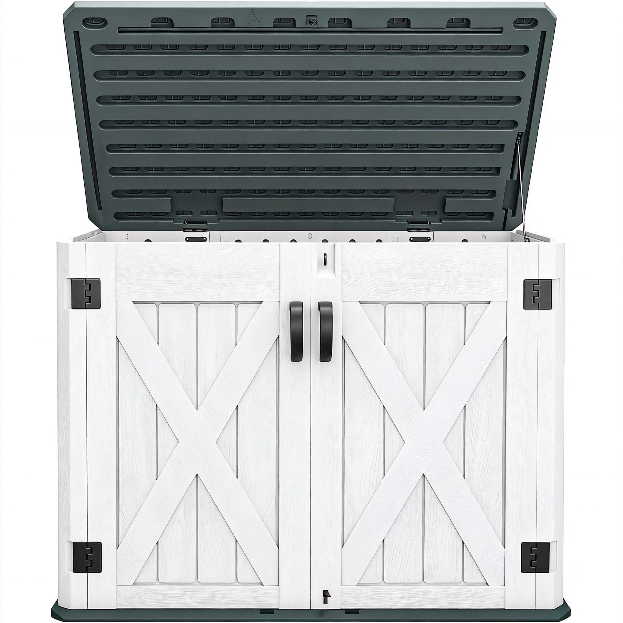 Amazon.com : DWVO Outdoor Storage Shed, Weatherproof Resin, 35 Cu
