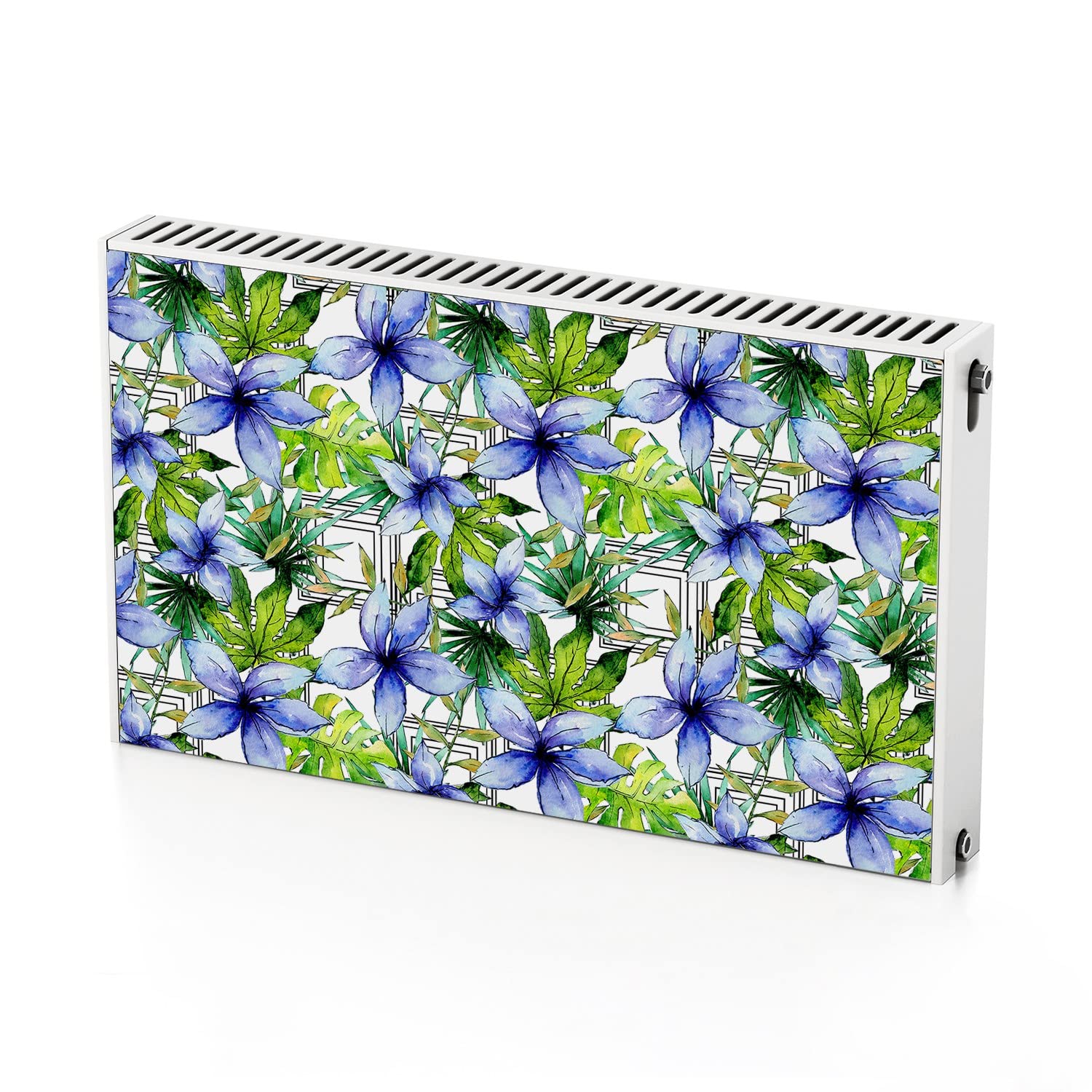 Autocollant de radiateur fleurs 100x60 cm en tapis magnétique