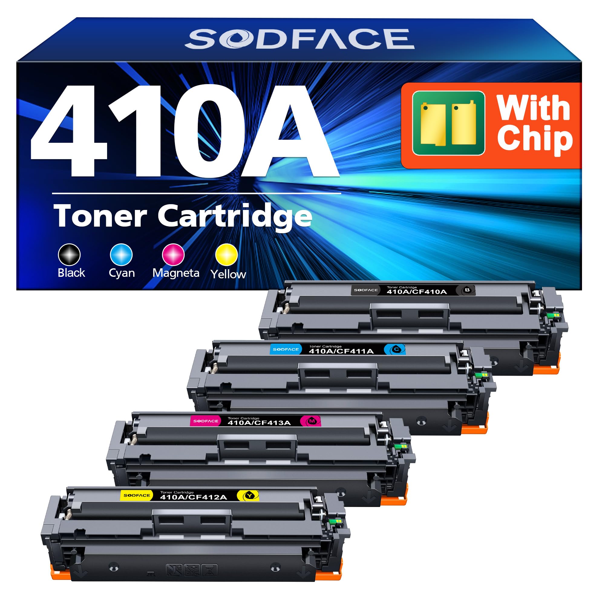 219X W2190X 219A MFP 3302FDWG Toner Mit Chip Kompatibel für HP 219X 219A Toner für Color LaserJet Pro MFP 3302FDWG 3302SDWG 3302FDNG 3302FDW 3302SDW 3302FDN (Schwarz Cyan Gelb Magenta, 4er-Pack)