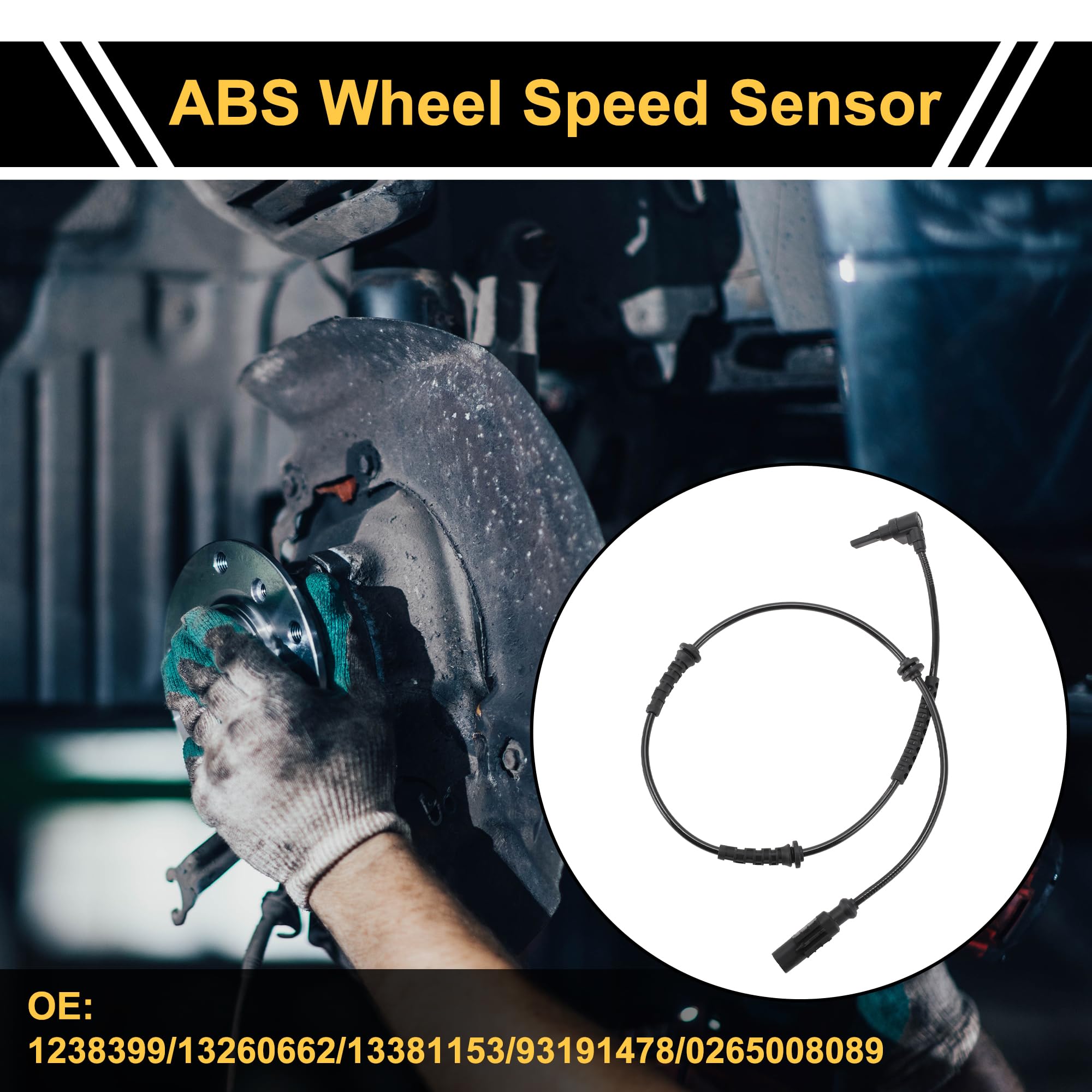 Sensore di velocità della ruota ABS anteriore sinistro destro Sensore di sistema antibloccaggio ABS N.1238399/13260662 per Opel Corsa Mk3 (D) Hatchback (S07)