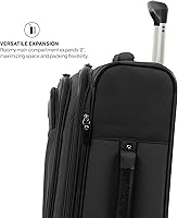 Vista 44 de Travelpro Maxlite 5 - Juego de 2 piezas de equipaje de mano de tela, expandibles con 4 ruedas giratorias, bolso blando para debajo del asiento, Negro