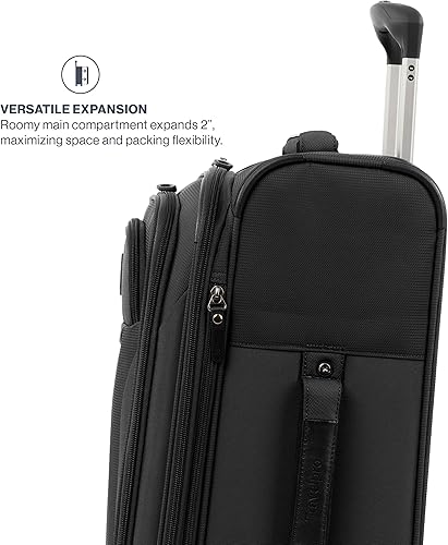Miniatura 44 de Travelpro Maxlite 5 - Juego de 2 piezas de equipaje de mano de tela, expandibles con 4 ruedas giratorias, bolso blando para debajo del asiento, Negro