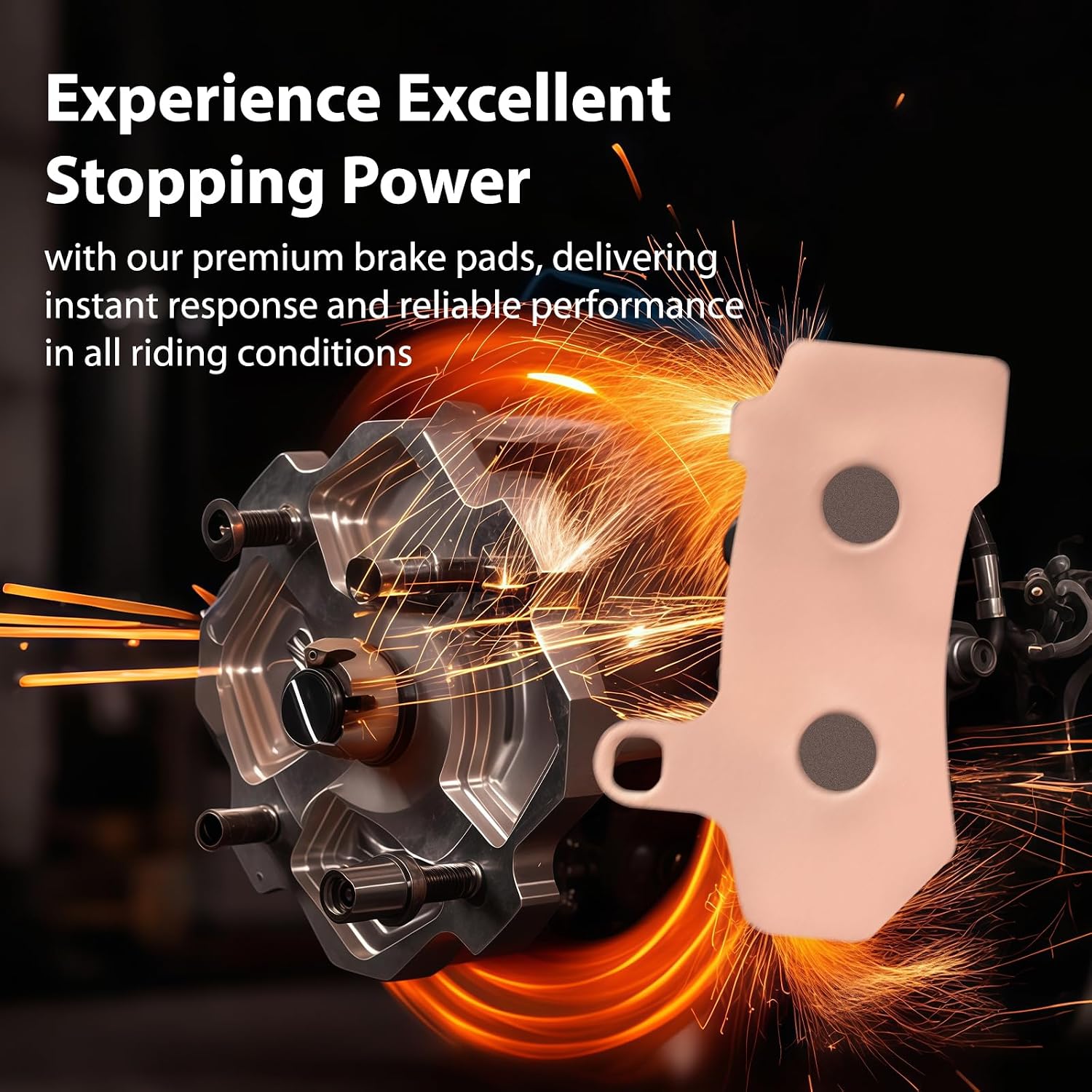 High-Performance Front Rear Sintered Brake Pads Compatible with Fit for can am Spyder RS RS-S RT RT-S ST F3 F3-S F3-T 2008 2009 2010 2011 2012 Long-Lasting Heat Resistance FA474F FA473R