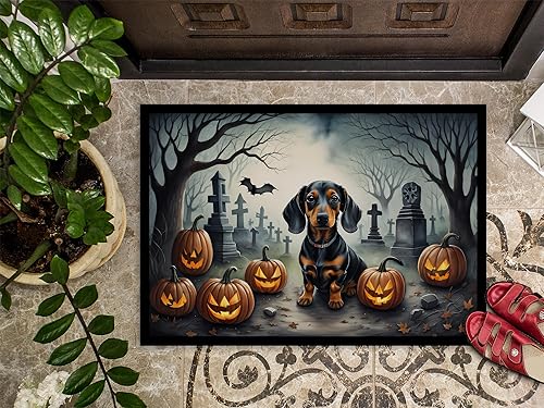 Miniatura 3 de Caroline's Treasures DAC2036MAT - Tapete espeluznante de Halloween para puerta delantera, de 18 x 27 pulgadas, para interiores y exteriores, para