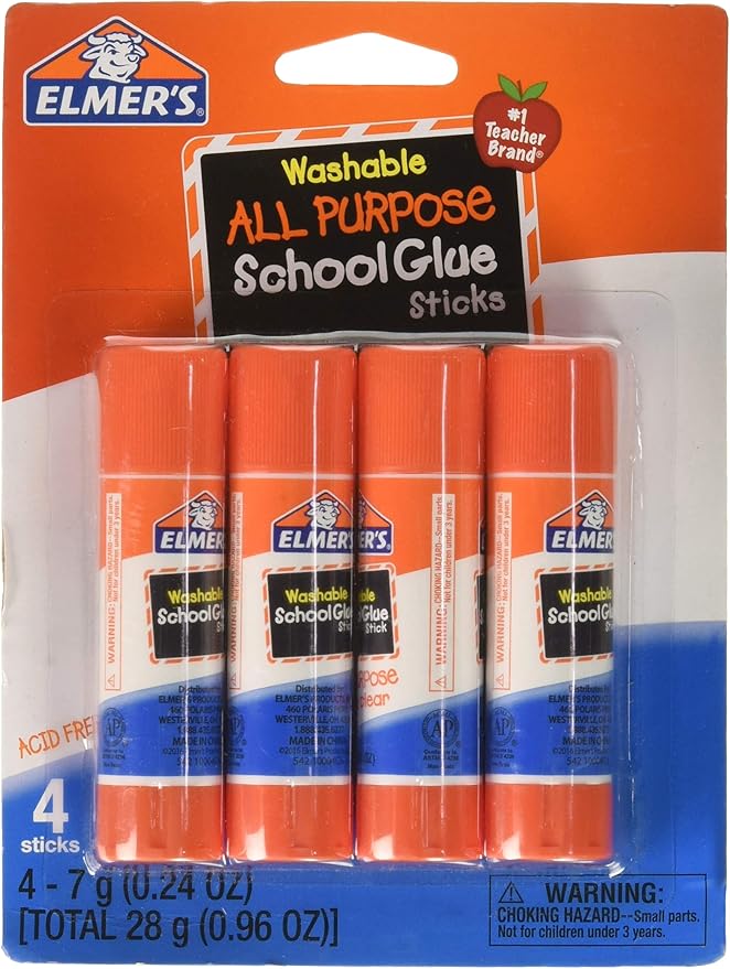 Elmer's E542 Washable All Purpose School Glue Sticks, 4