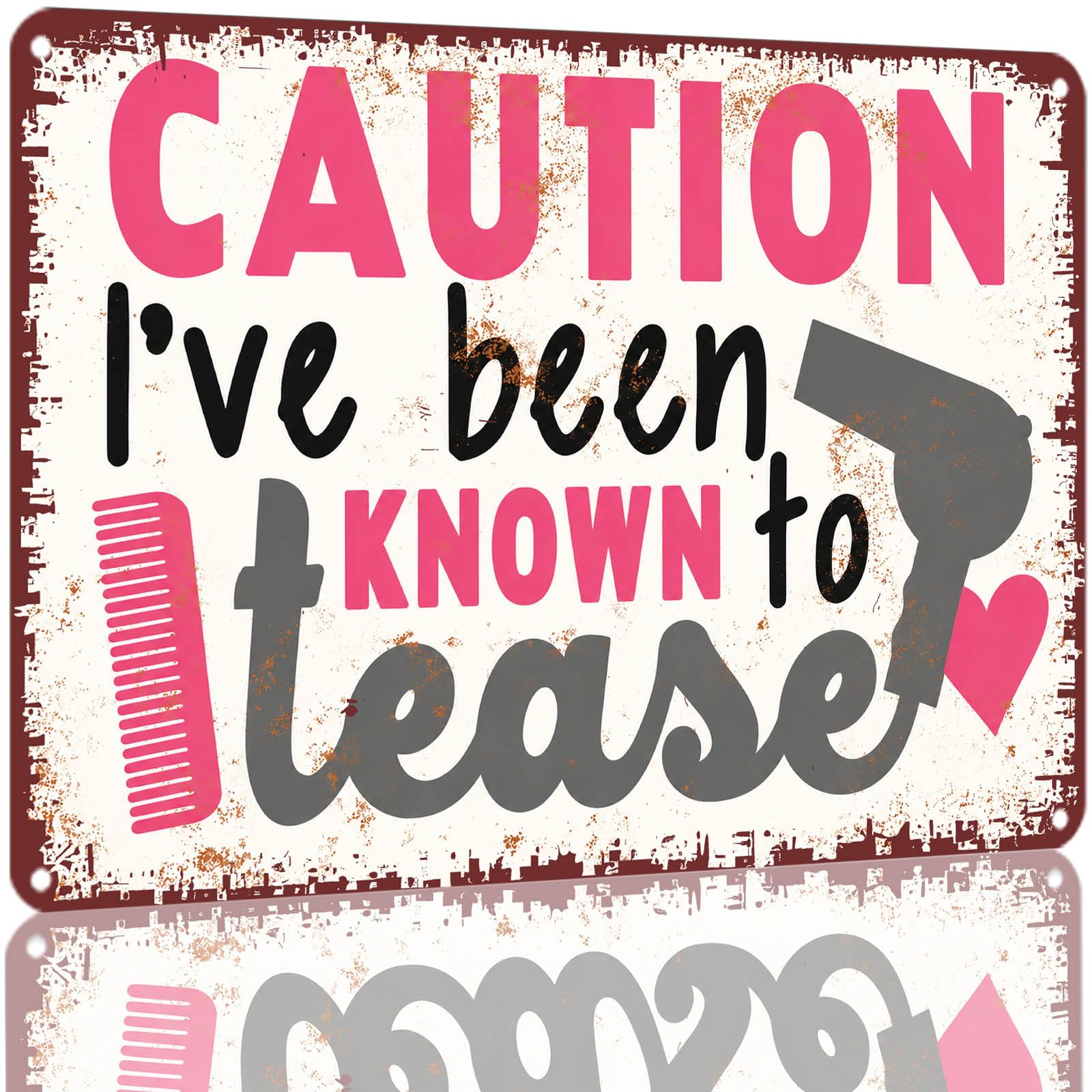 Kwqdozf As Pic Caution I've Been Known To Tease Vintage Metal Sign 8X12 Inch Aluminum Tin