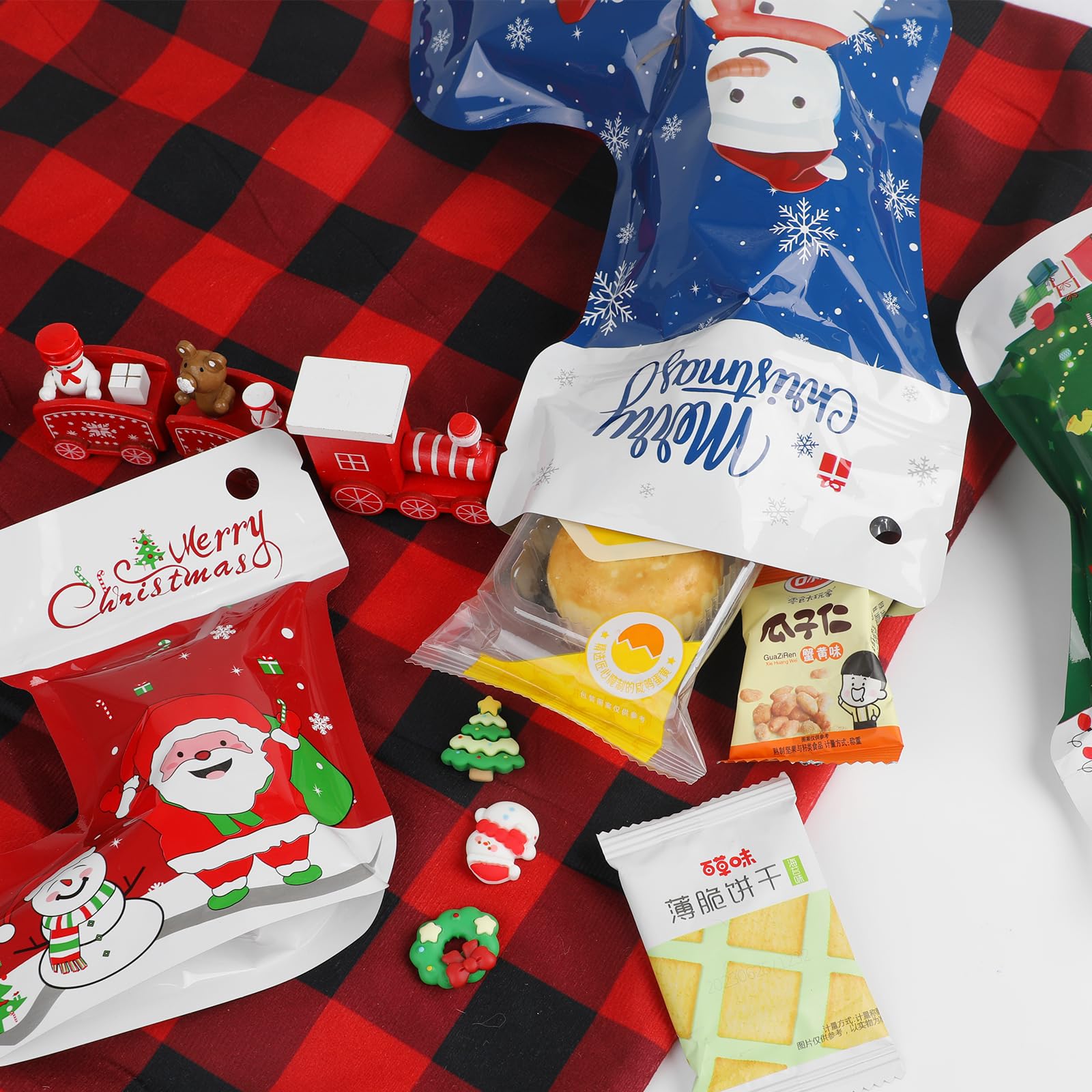 Amazon | FINGOOO クリスマス ラッピング 袋 小・18PCS チャック袋  