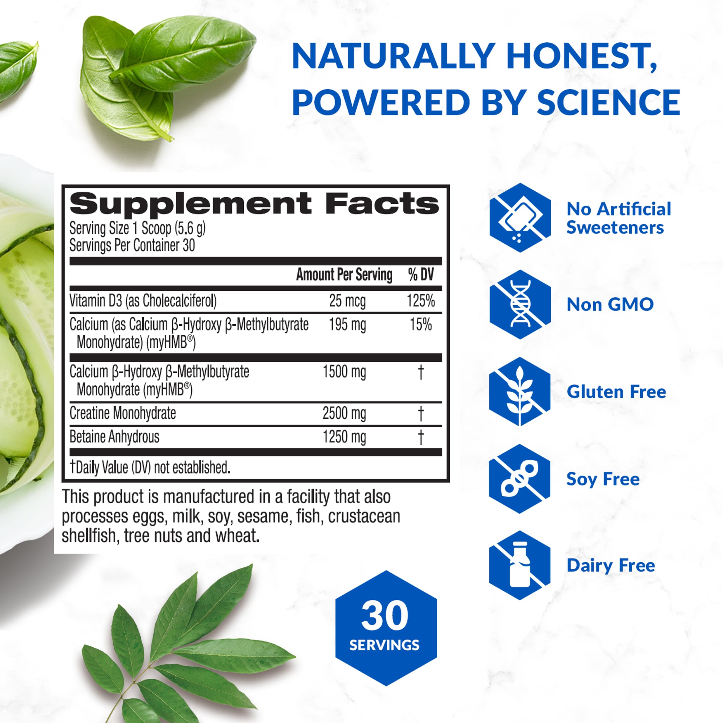 BioTrust Ageless Muscle Builder Unflavored - Creatine, HMB & D3 30 Servings — Amazon image 6