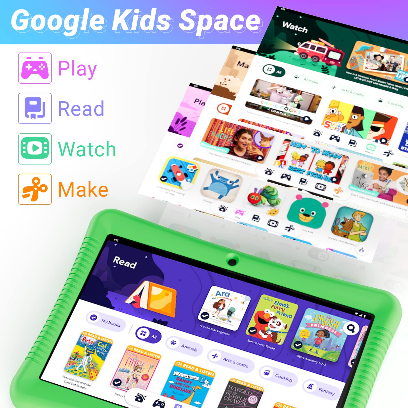 Contixo Kids Tablet K102, 10-inch HD, ages 3-7, Toddler Tablet with Camera, Parental Control, Android 10, 32GB, WiFi, Learning Tablet for Children ...