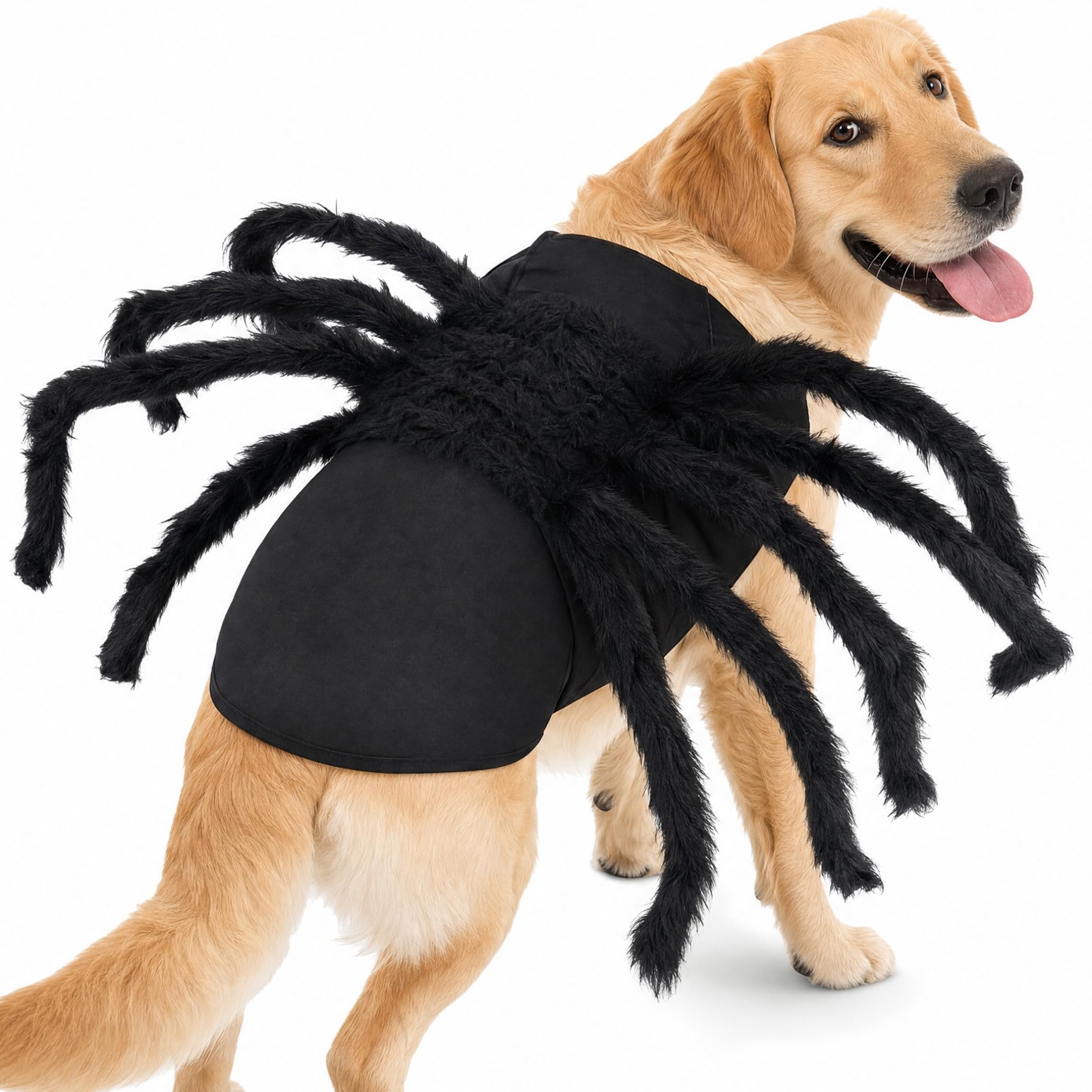 Dog Spider Costume, Halloween Pet Outfit Fancy Dress Clothes, Size XL.
