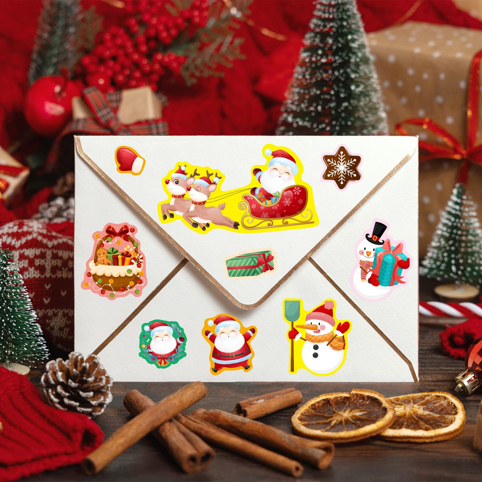 1000 Pièces Autocollants Noel, Gomette Noel Autocollante, Autocollants