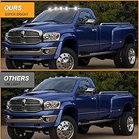 Vista 2 de R&F Auto Luces LED de cabina 5 piezas de luces de marcador de techo de cabina ahumadas compatibles con Ram 1500 2500 3500 (2003-2018) lámparas