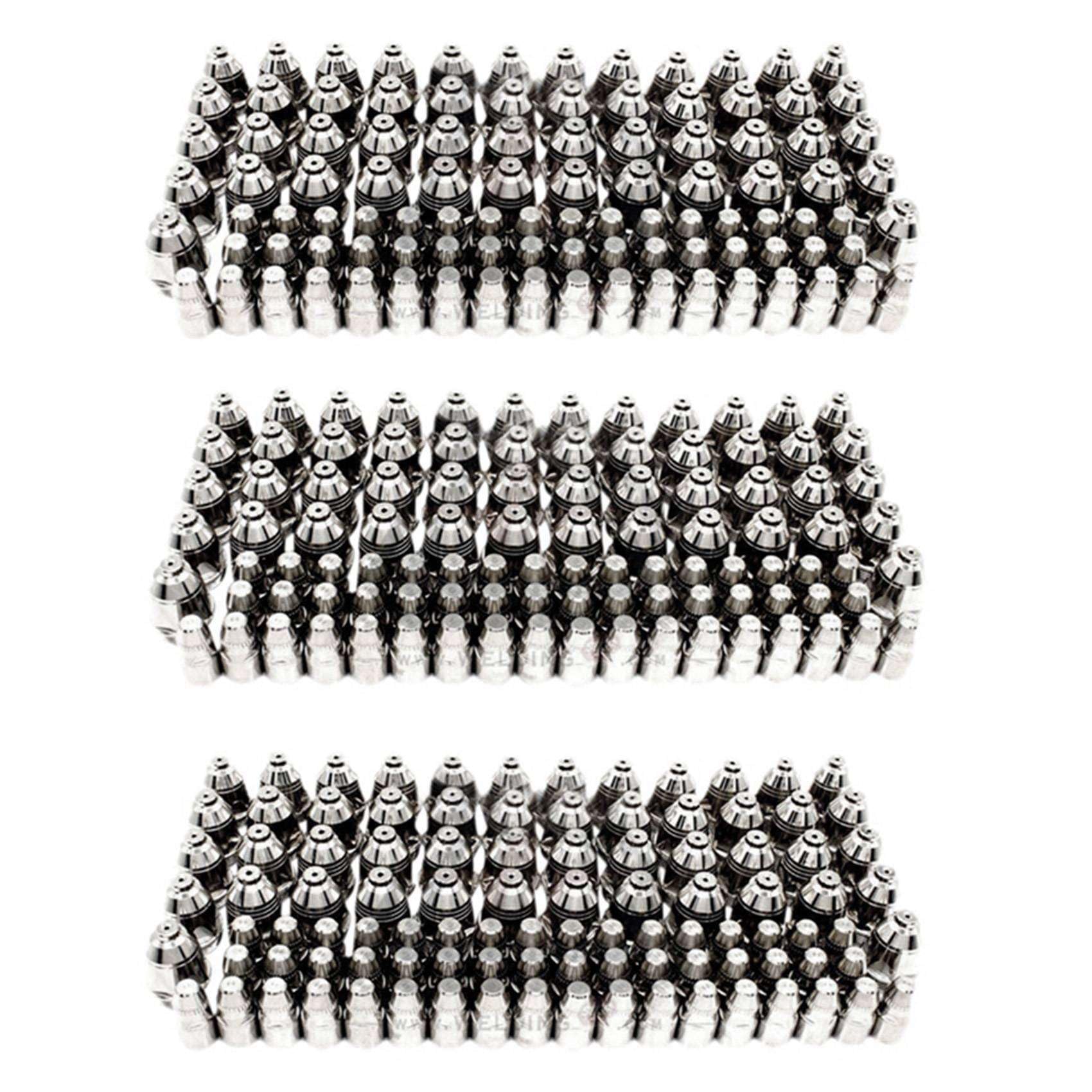 Jnchdghwa Silver 300Pcs P80 Plasma Cutting Torch Consumable Cutting Cnc 60A 80A 100A P80 Plasma Torch Tip Electrode Nozzle