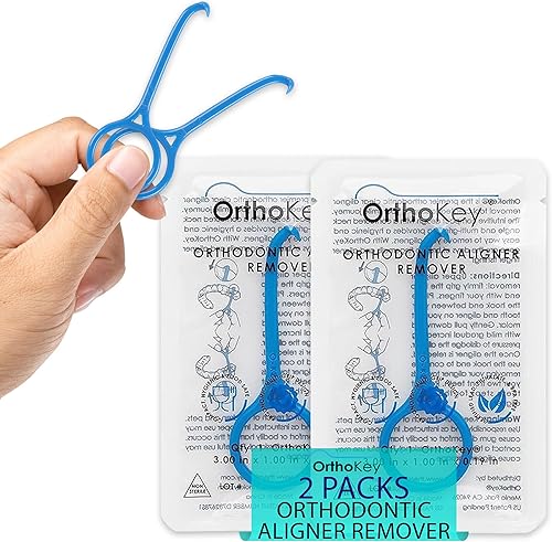 OrthoKey Herramienta de extracción de retenedores y alineadores - Suministros de ortodoncia de grado dental para aparatos ortopédicos invisibles,