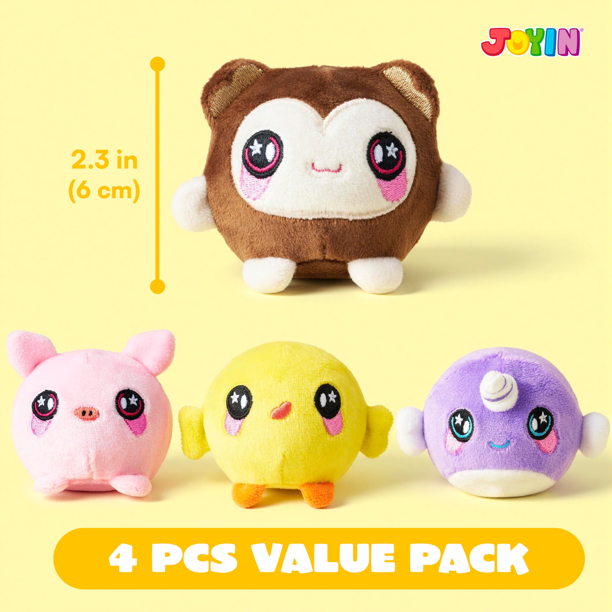 JOYIN - Juguetes de peluche para apretar, 6 unidades